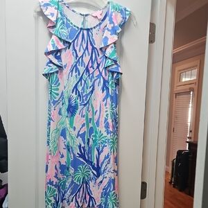 Lilly Pulitzer Colorful Ruffle Sleeveless Dress